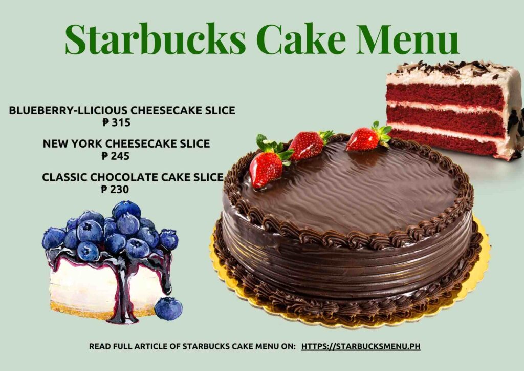 Starbucks Cake Menu Philippines 2024 - Starbucks Menu Philippines 2024 ...